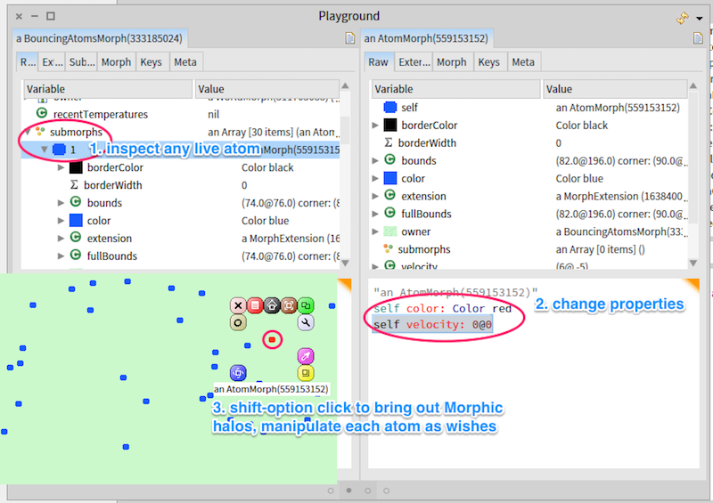 Pharo AtomMorph Demo