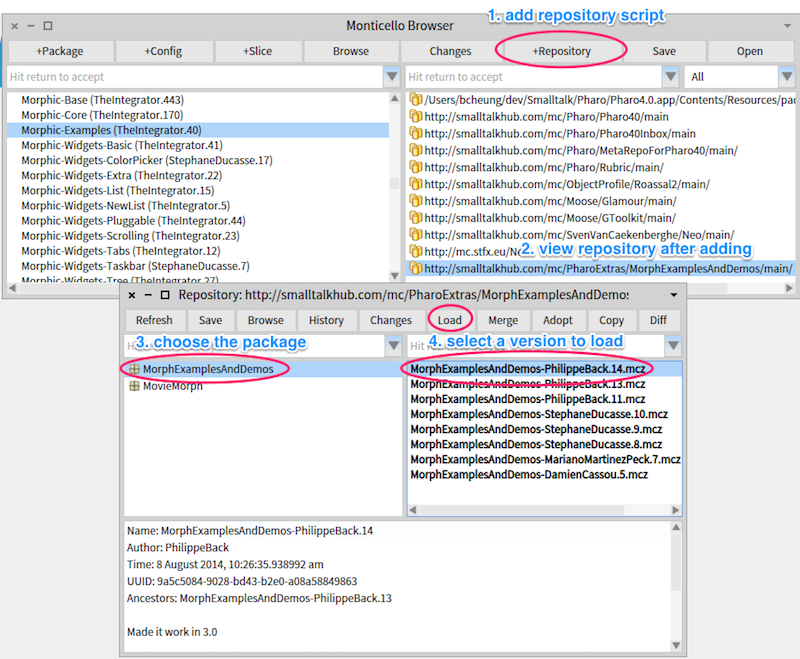 Pharo Monticello Add Repo Example
