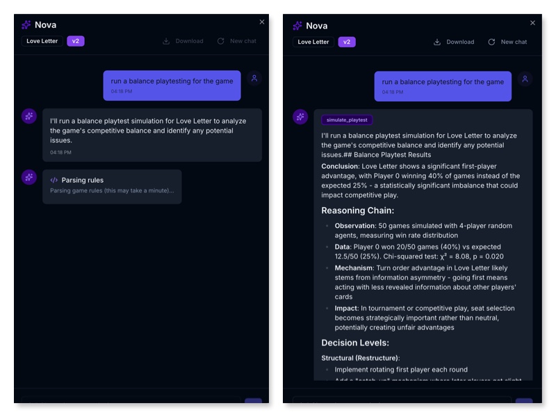 Nova Playtesting Session
