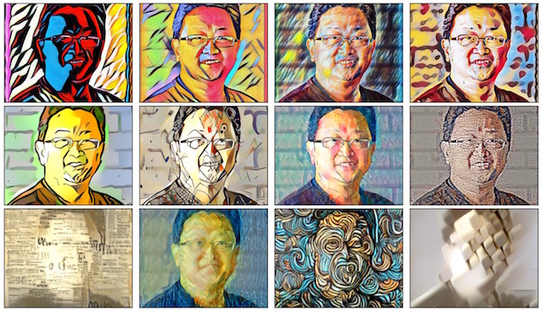 Grid of Artistic Style Transfer Results