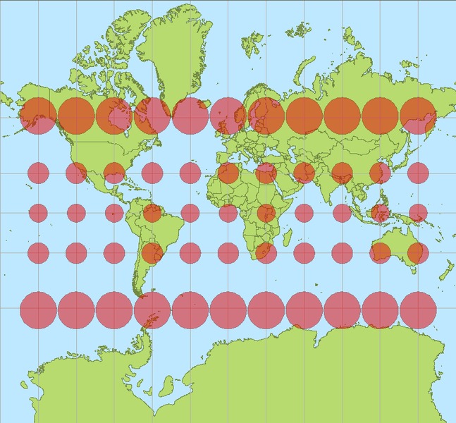 Web Mercator Tissot